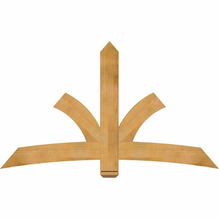Ekena Millwork Davenport Rough Sawn Timber Gable Bracket, Western Red Cedar, 72"W x 42"H x 2"D x 6"F, 14/12 Pitch GBW072X42X0206DAV00RWR